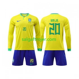 Brasilien Vinicius Junior 20 Fodboldtrøjer Børn Hjemmebanesæt World Cup 2022 Langærmet